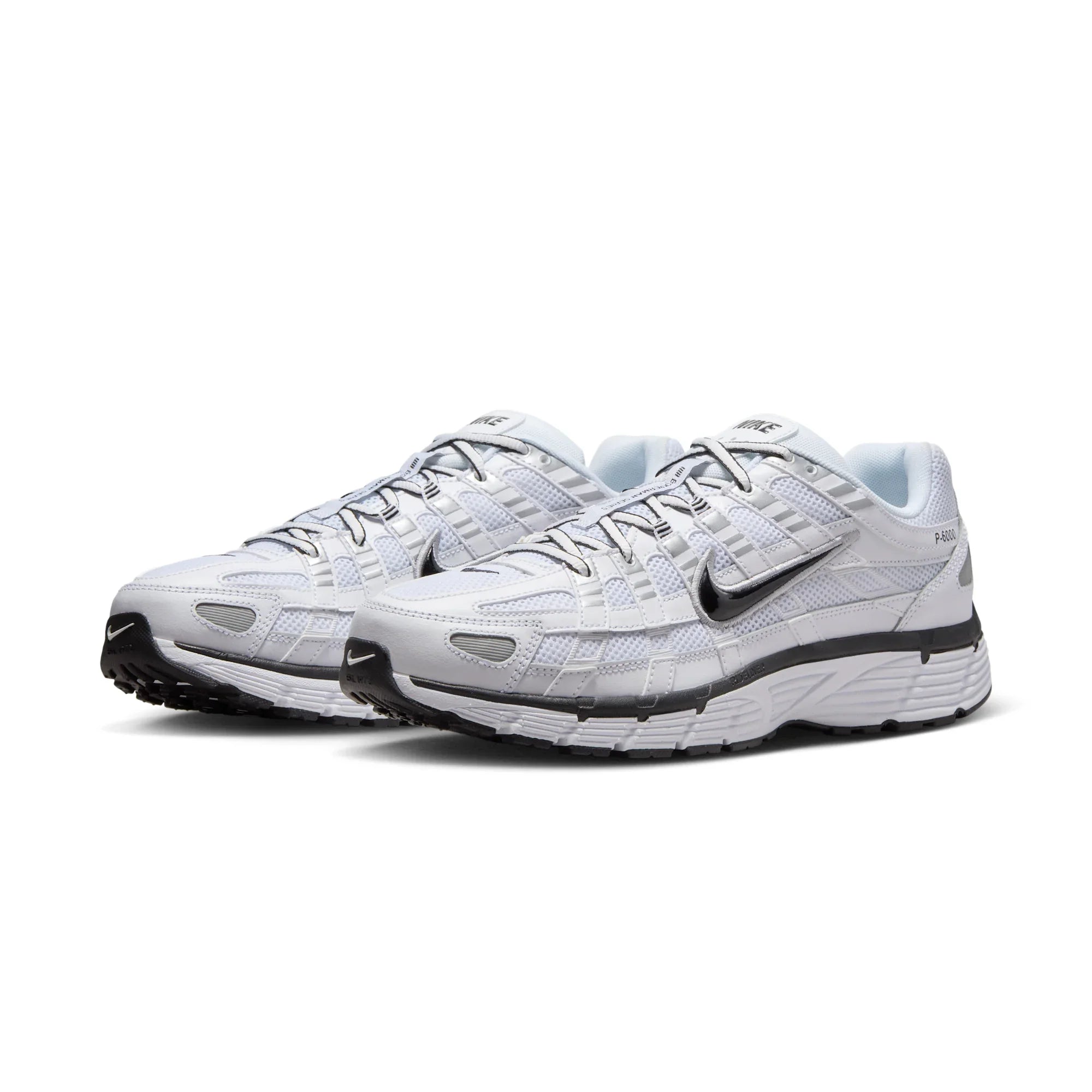 Nike P-6000 White Metallic Silver Black