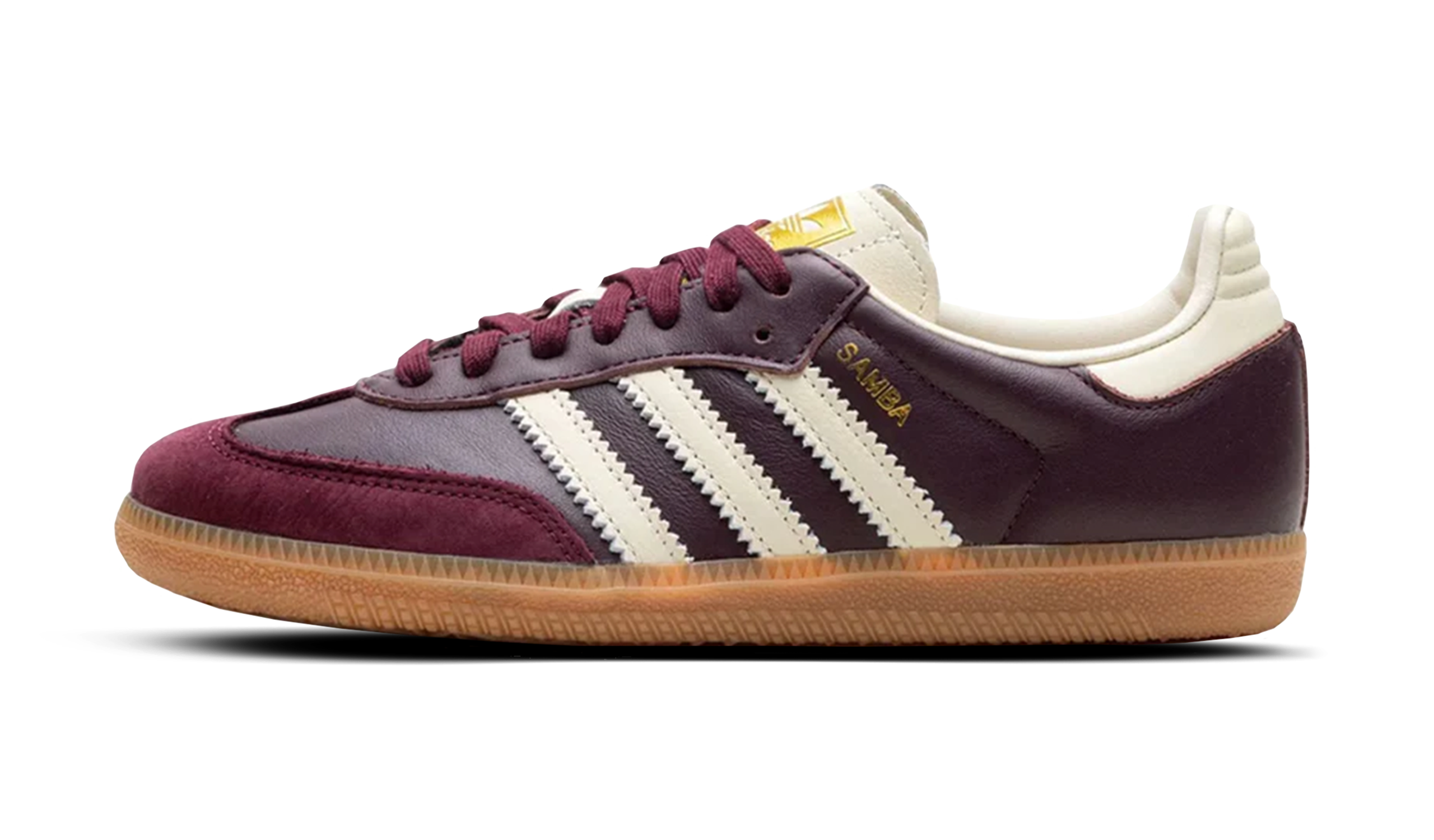 adidas Samba OG Maroon Gold Metallic W