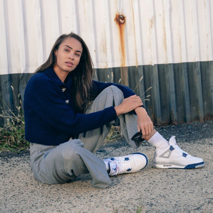 Air Jordan 4 White Midnight Navy